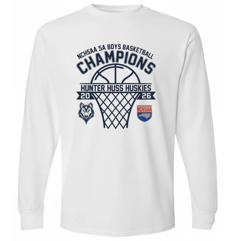 Hunter Huss Huskies 5A Boys Basketball Champions 2026 Shirt