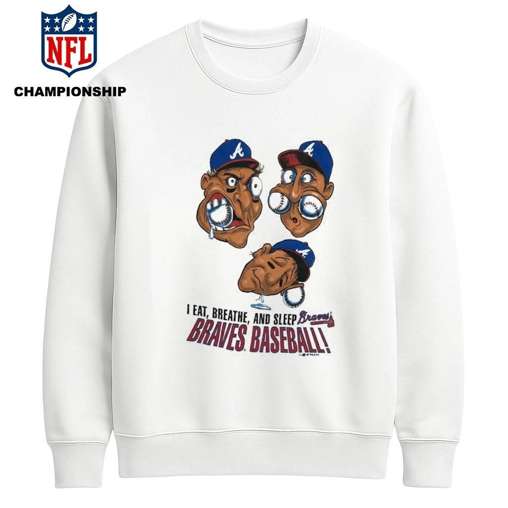 I Eat Breathe Sleep Braves Baseball Cartoon Shirt