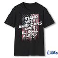 I Stand With Americans Over Illegal Aliens USA Flag Vintage shirt