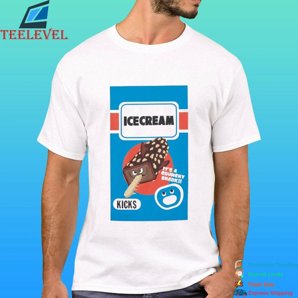Ice Cream Crunchy Shark Ls Shirt