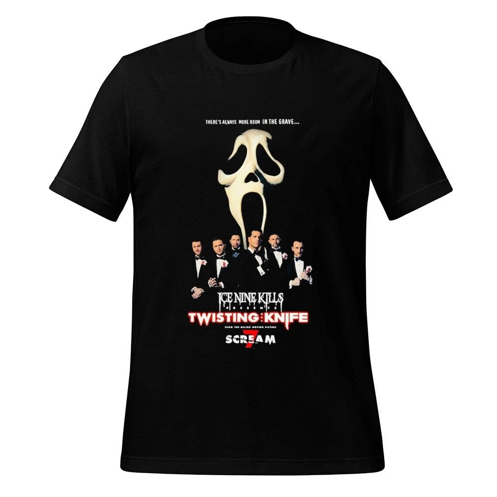 Ice Nine Kills x Scream 7 Merch Murder Marquee Tee Twisting Knife Ghostface Shirt