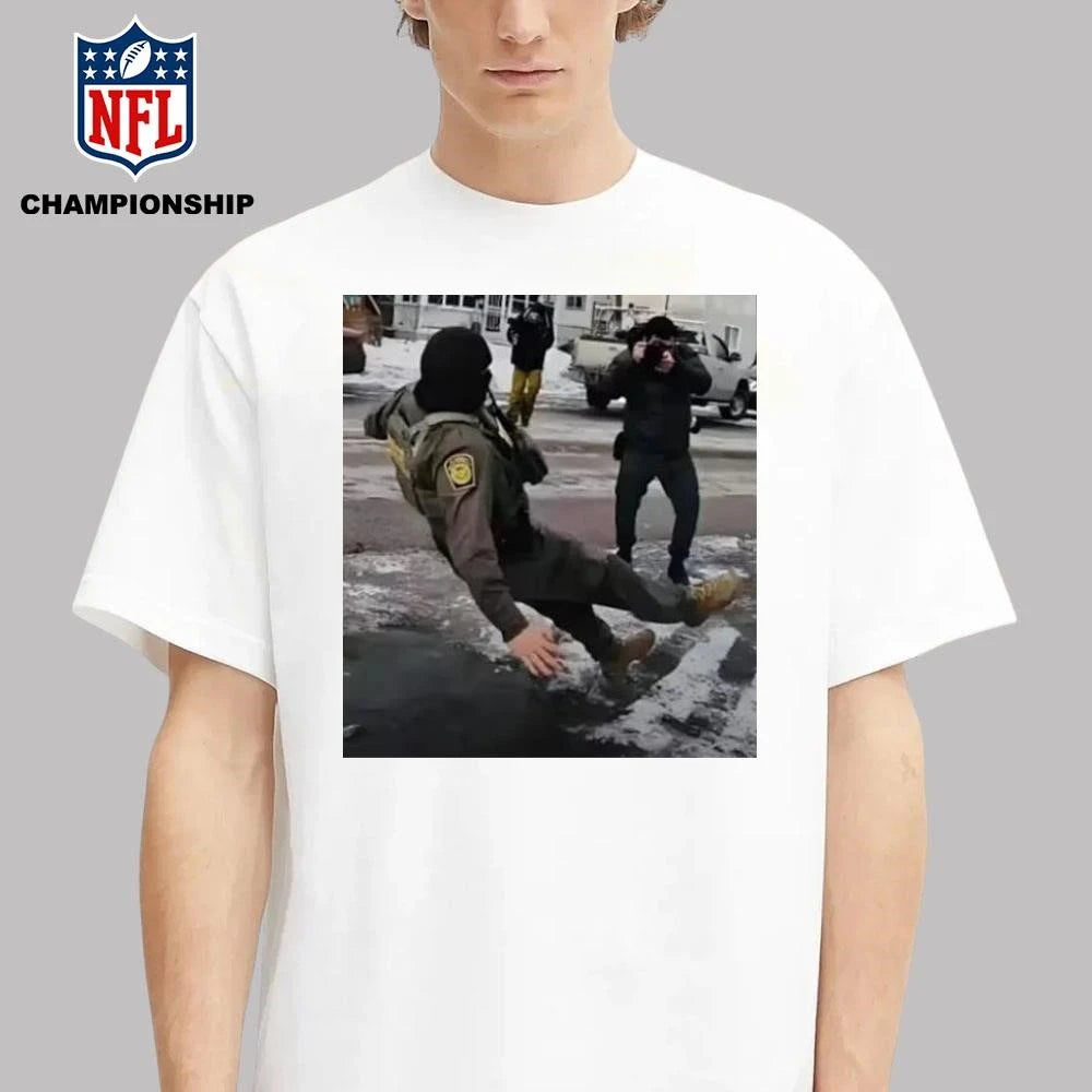 Ice Slipping On Ice In Minneapolis Abolish ICE Shirt