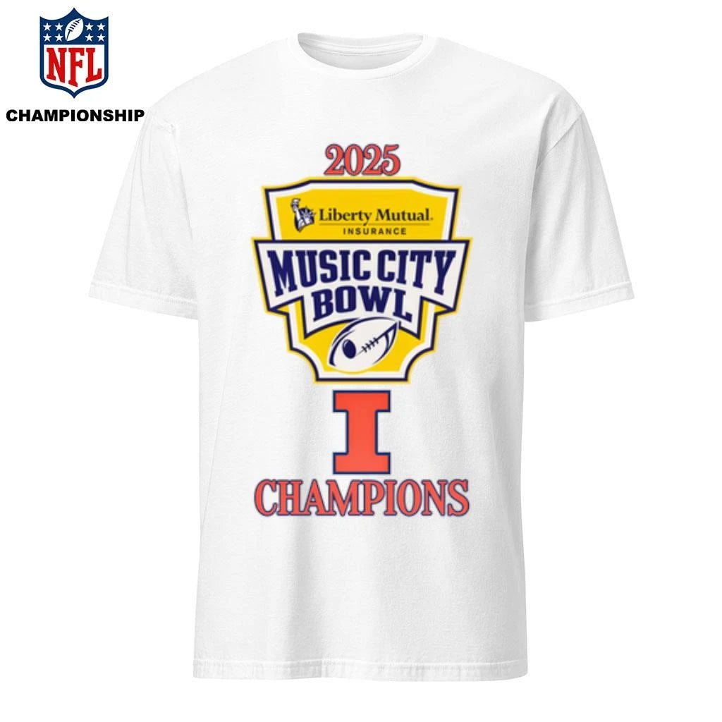 Illinois Fighting Illini 2025 Music City Bowl Champions Logo Shirt