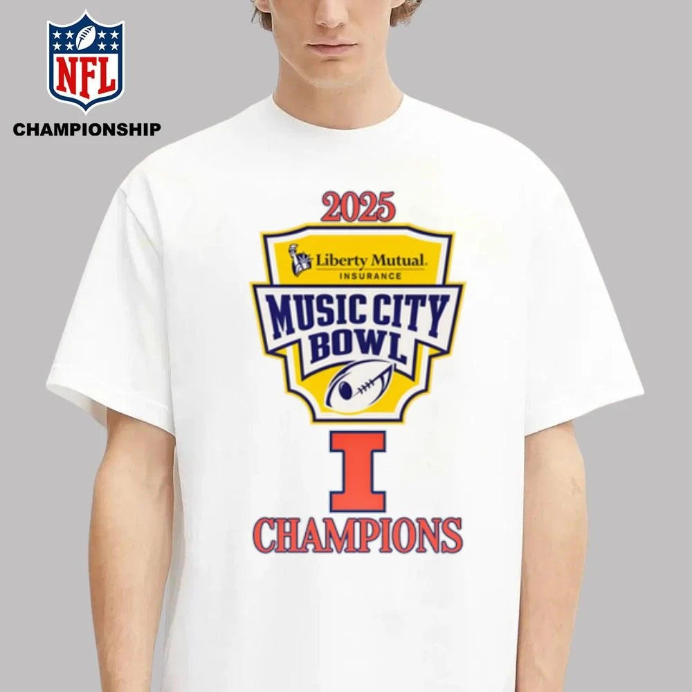 Illinois Fighting Illini 2025 Music City Bowl Champions Logo Shirt