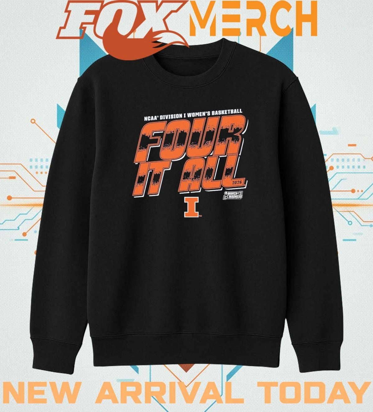 Illinois Fighting Illini 2026 NCAA Division I Women’s Basketball Four It All t-shirt