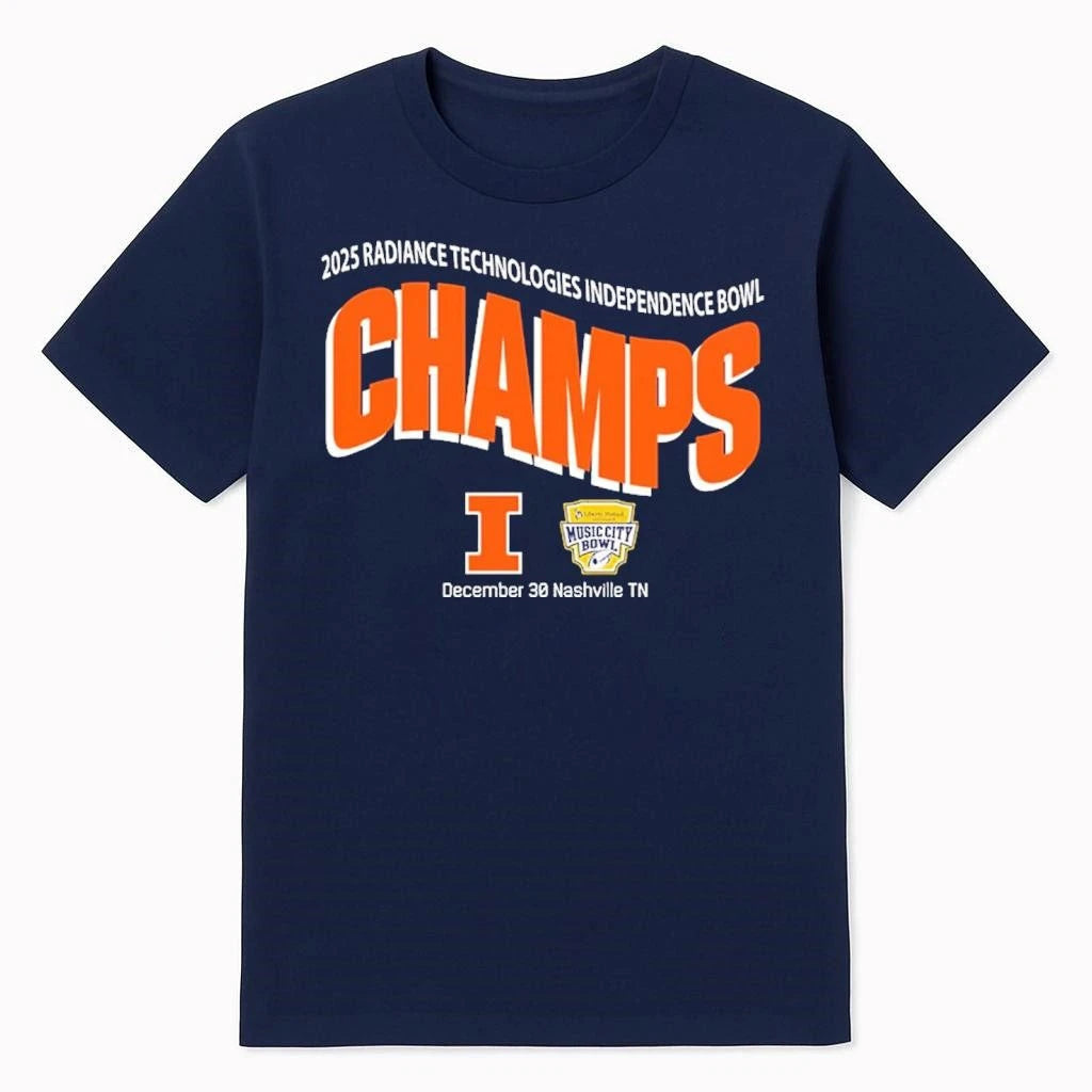 Illinois Fighting Illini Football 2025 Liberty Mutual Music City Bowl Champions On December 30 2025 Shirt