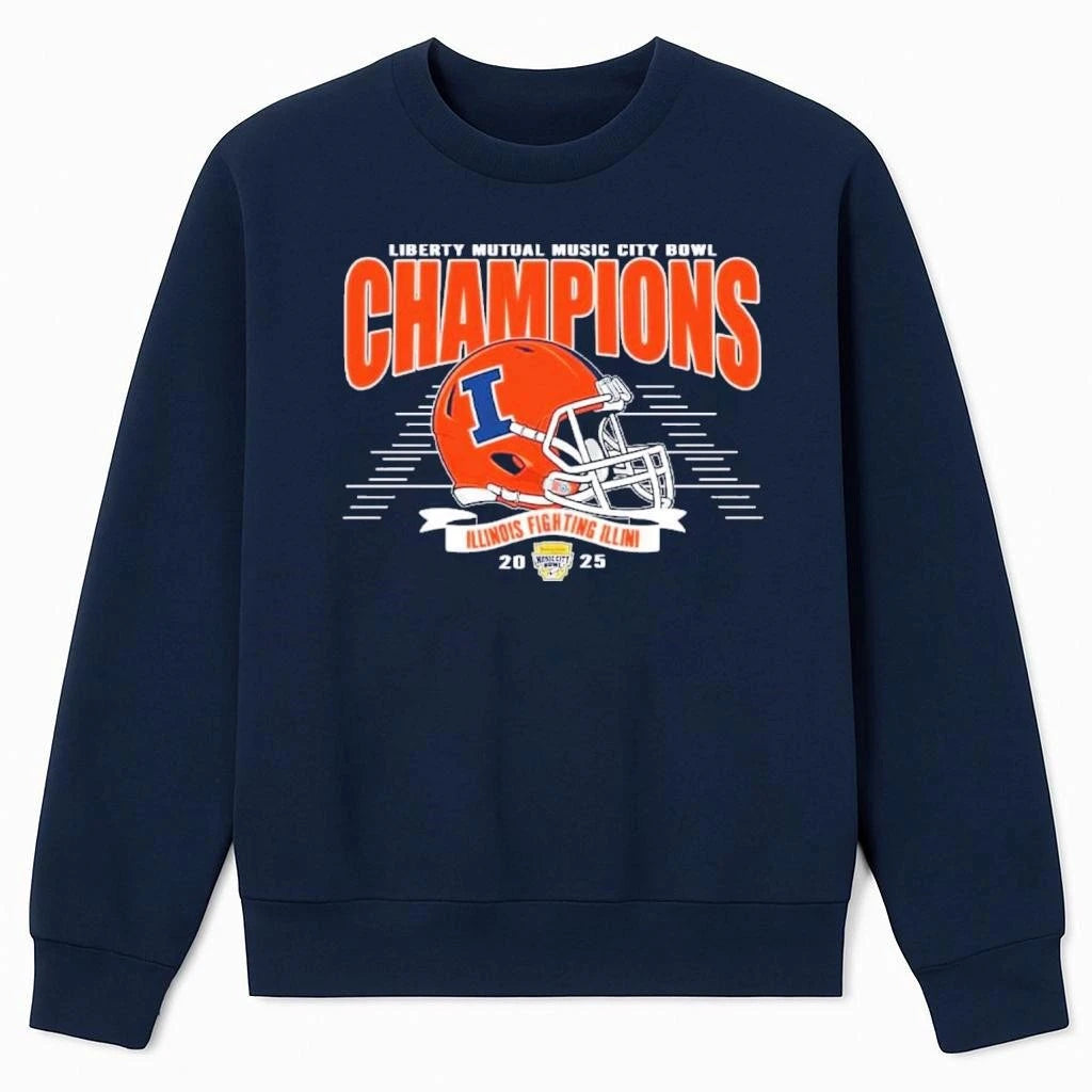 Illinois Fighting Illini Football Claim Champions 2025 Liberty Mutual Music City Bowl Shirt