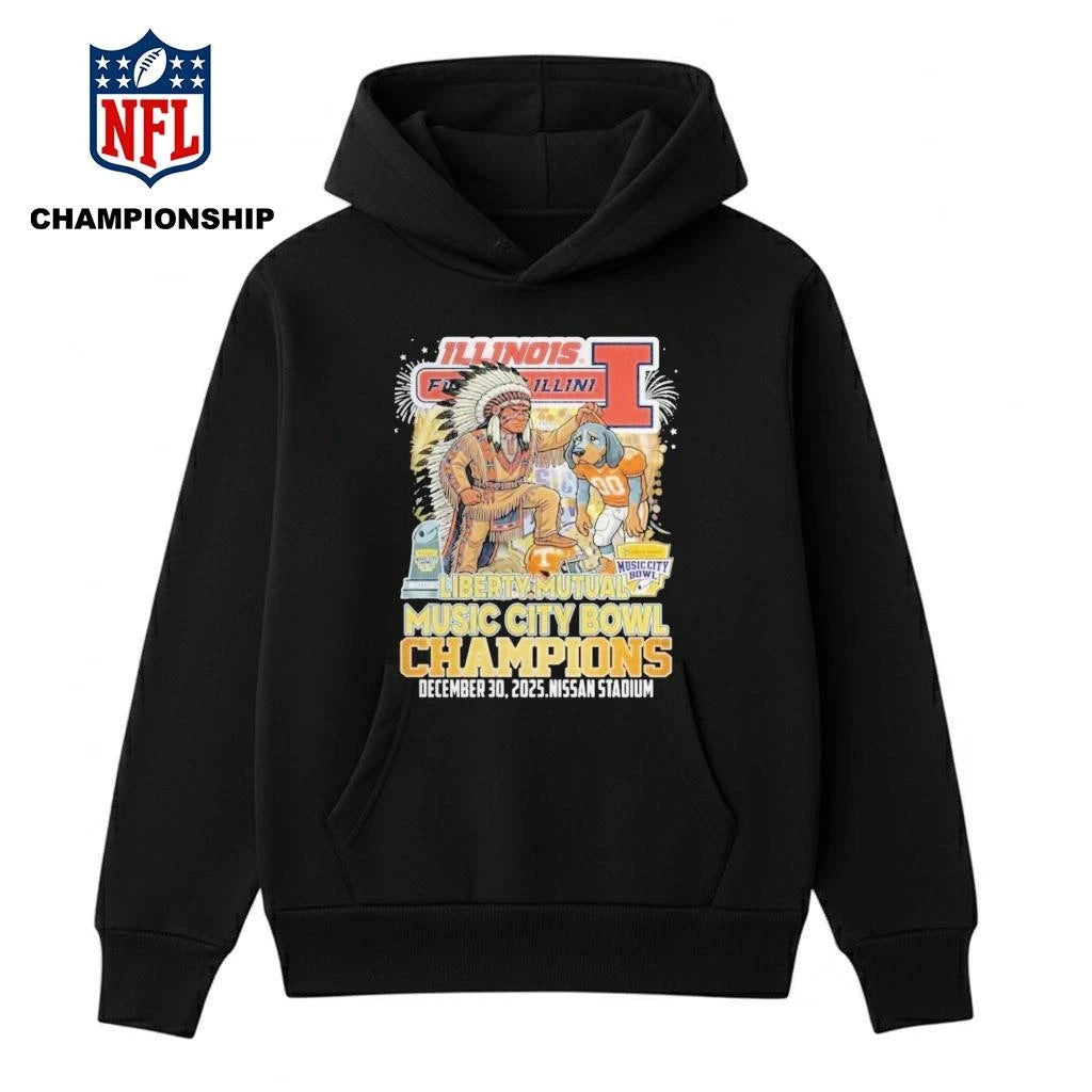 Illinois Fighting Illini Football Liberty Music City Bowl Champions 2025 Mascot Shirt