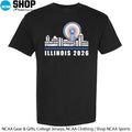 Illinois Fighting Illini Skyline City Players Names Illinois 2026 T-Shirt