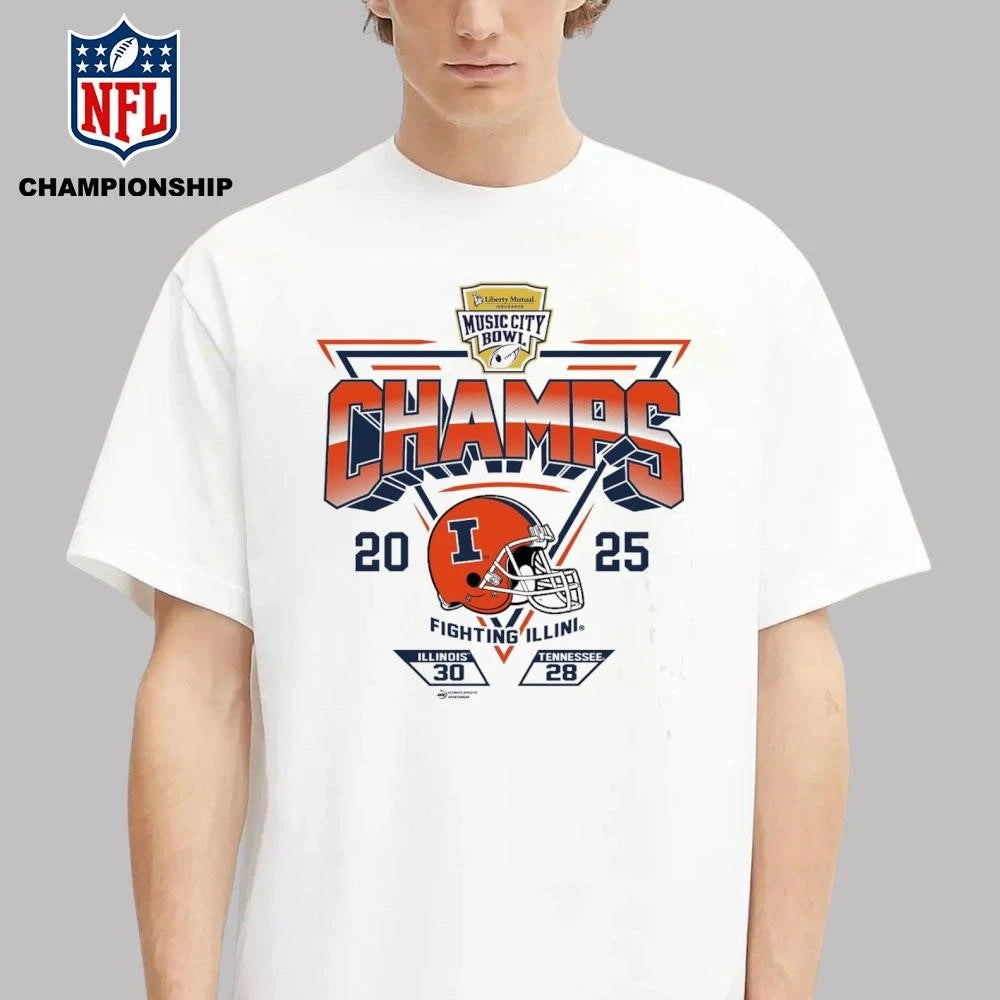 Illinois Football 2025 Music City Bowl Champions Shirt