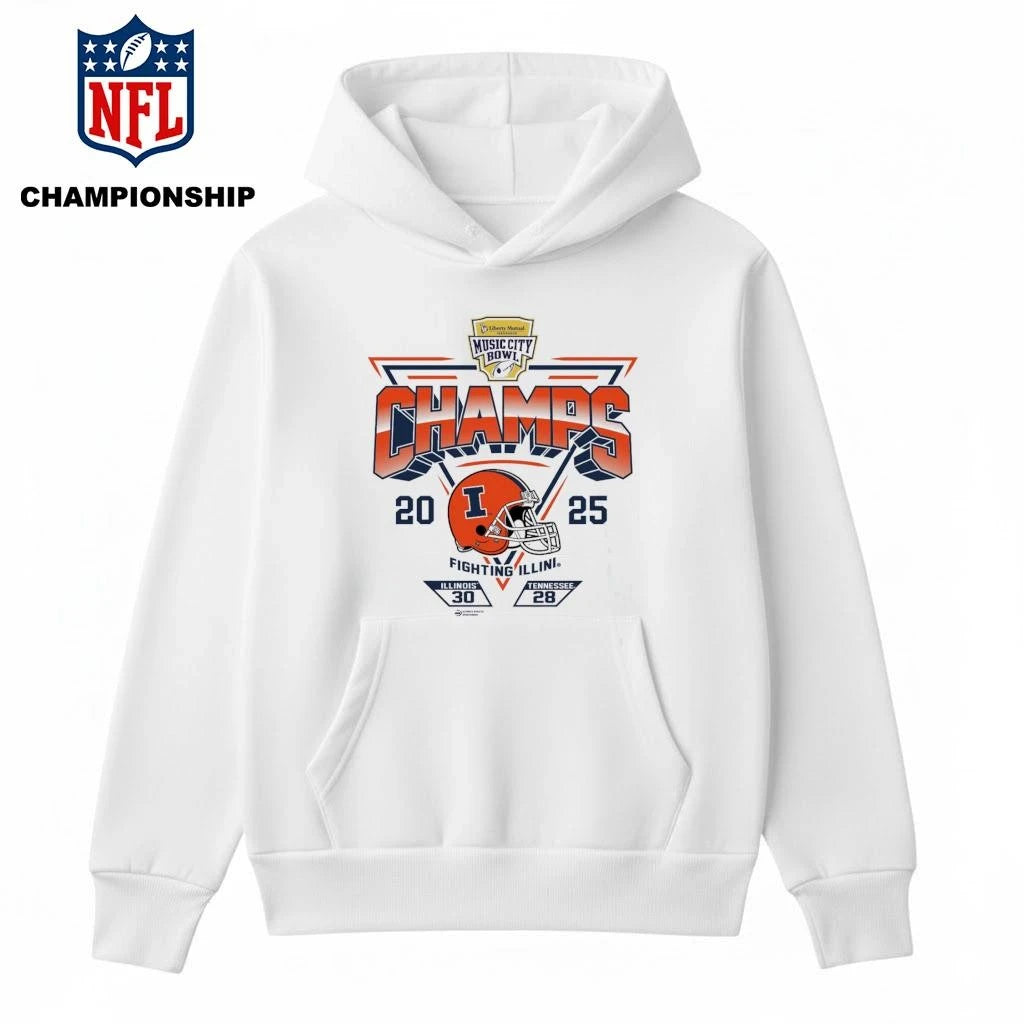 Illinois Football 2025 Music City Bowl Champions Shirt