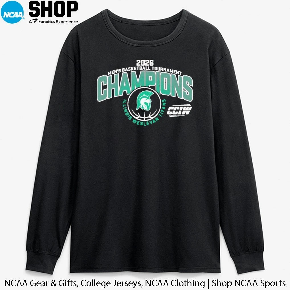 Illinois Wesleyan University Men’s Basketball 2026 CCIW Tournament Champions T-Shirt