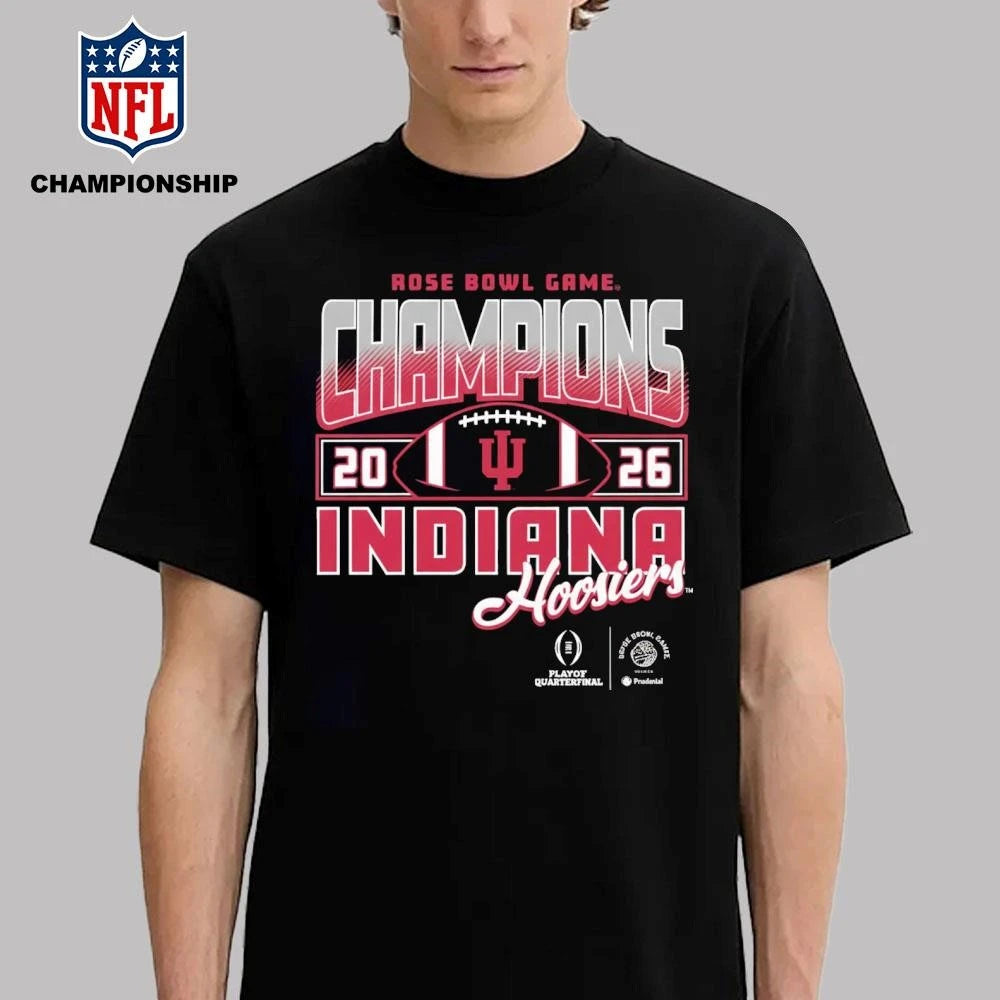 Indiana Football 2026 Rose Bowl Champions Grey Shirt