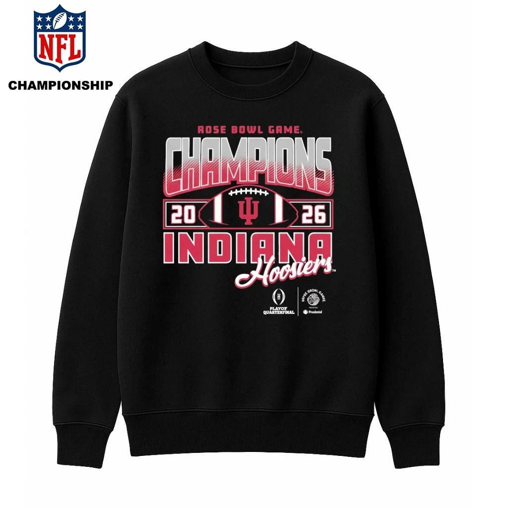 Indiana Football 2026 Rose Bowl Champions Grey Shirt