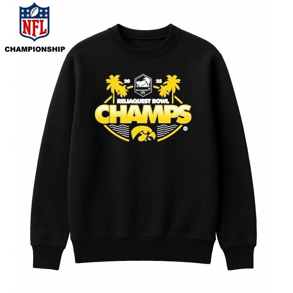 Iowa Hawkeyes Football 2025 ReliaQuest Bowl Champions Shirt