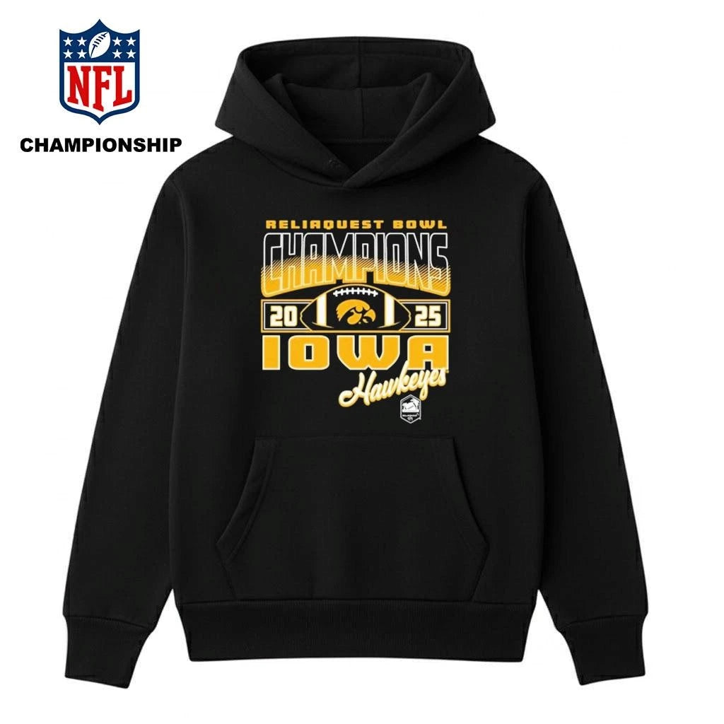 Iowa Hawkeyes Football 2025 Reliaquest Bowl Champions Locker Room Shirt