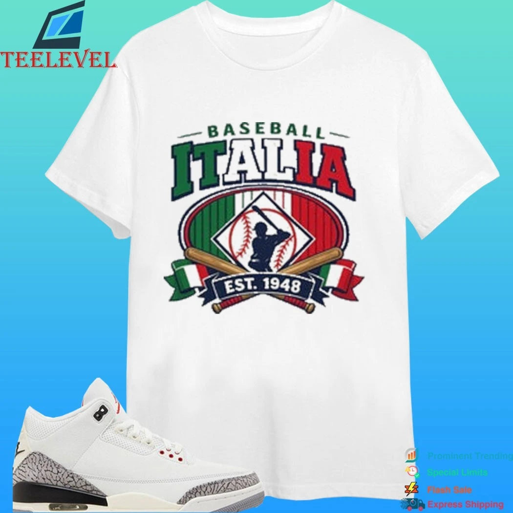Italia Baseball Heritage Est 1948 Shirt
