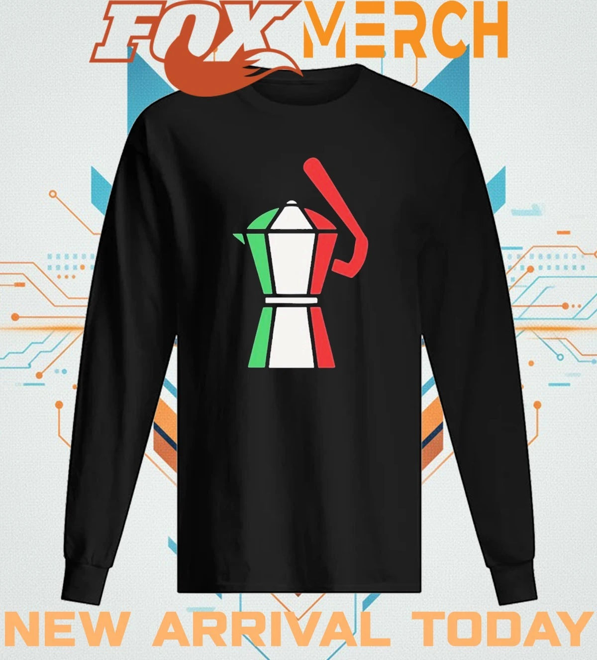 Italian espresso baseball t-shirt