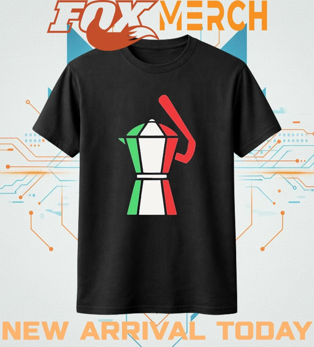 Italian espresso baseball t-shirt