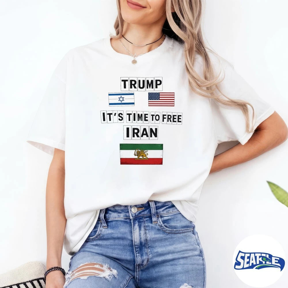 It’s Time To Free Iran – Trump No War With Iran Lion and Sun 2026 shirt