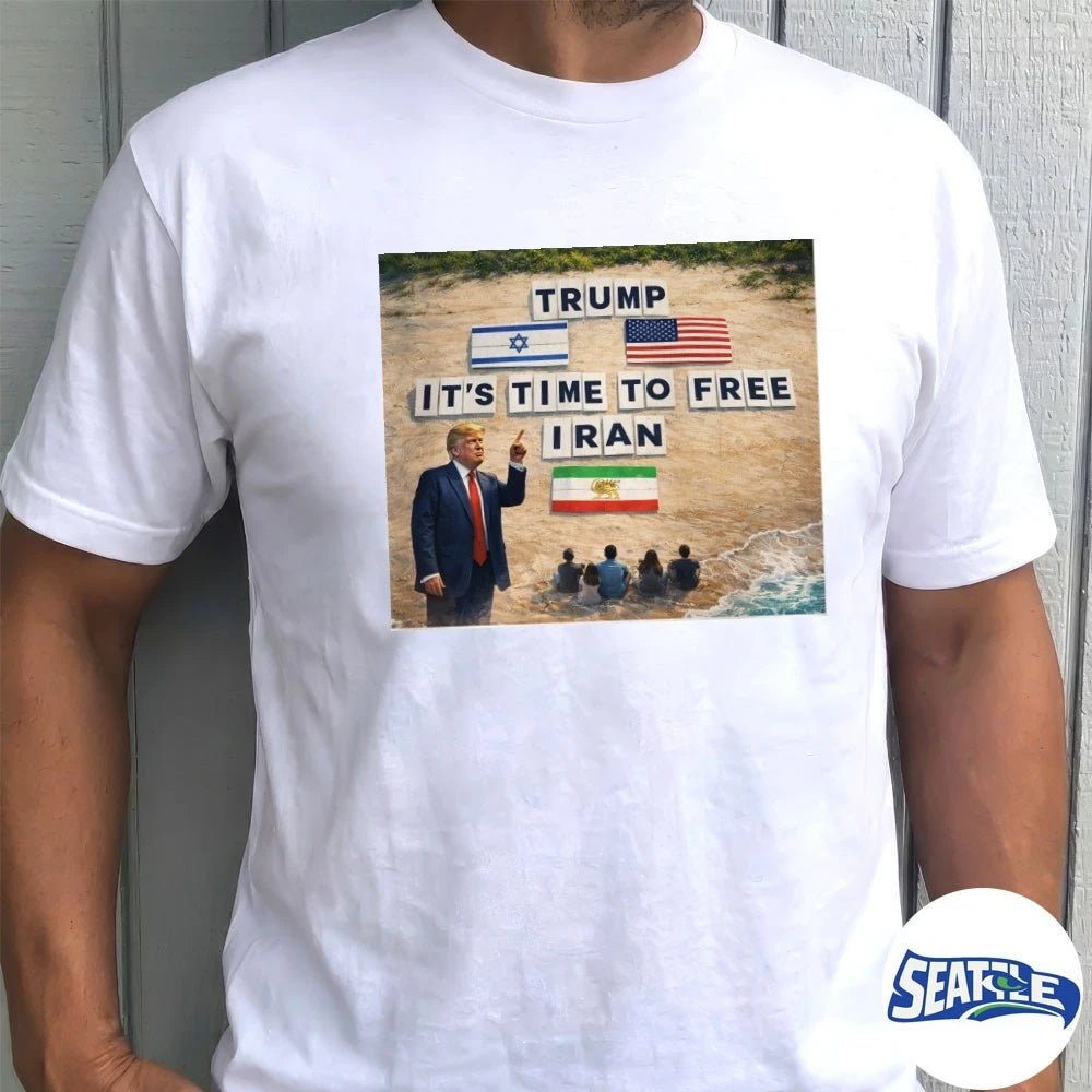 It’s Time To Free Iran – Trump No War With Iran Lion and Sun Persian Pride shirt