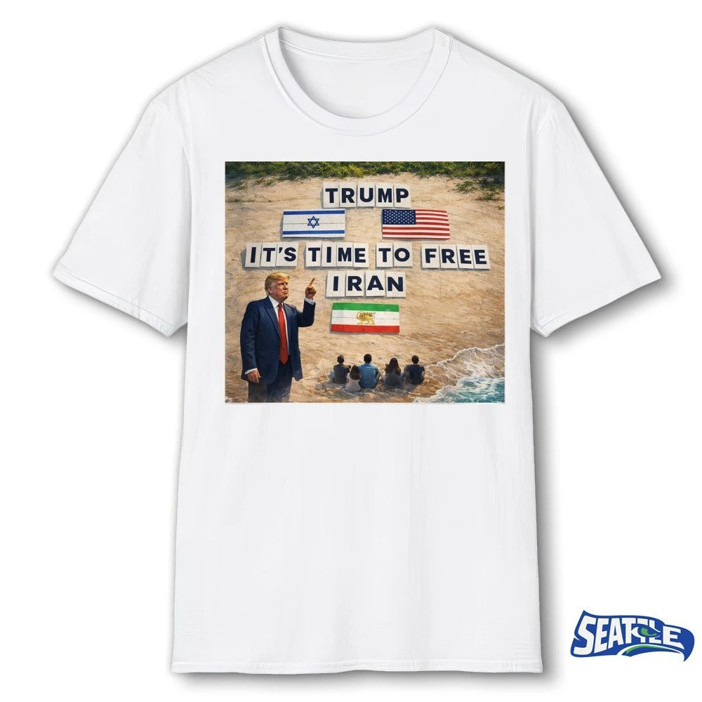 It’s Time To Free Iran – Trump No War With Iran Lion and Sun Persian Pride shirt
