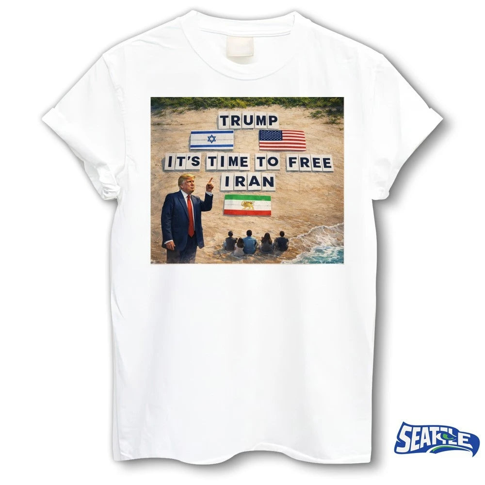 It’s Time To Free Iran – Trump No War With Iran Lion and Sun Persian Pride shirt