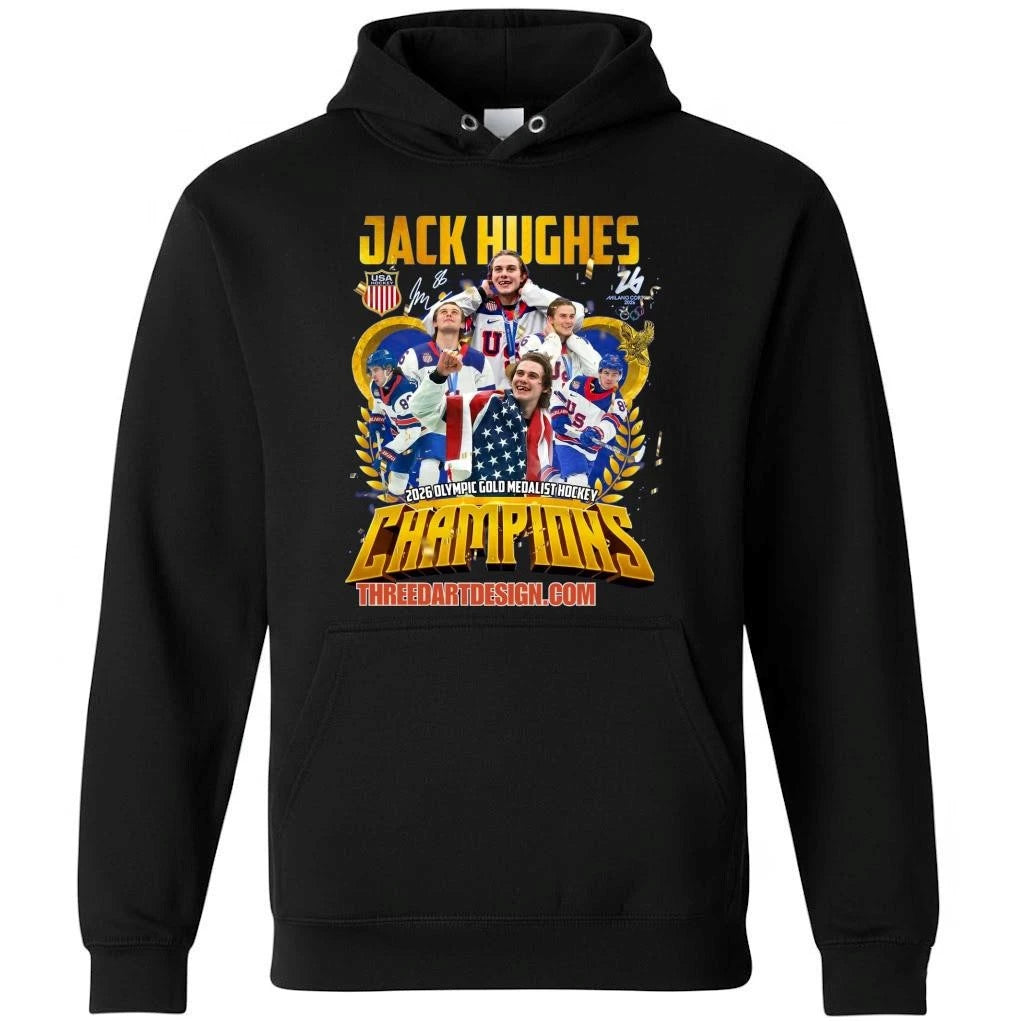 Jack Hughes 2026 Olympic Gold Medalist Hockey Champions Shirt
