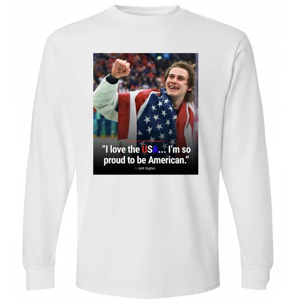 Jack Hughes I Love The USA I’m So Proud To Be America Shirt