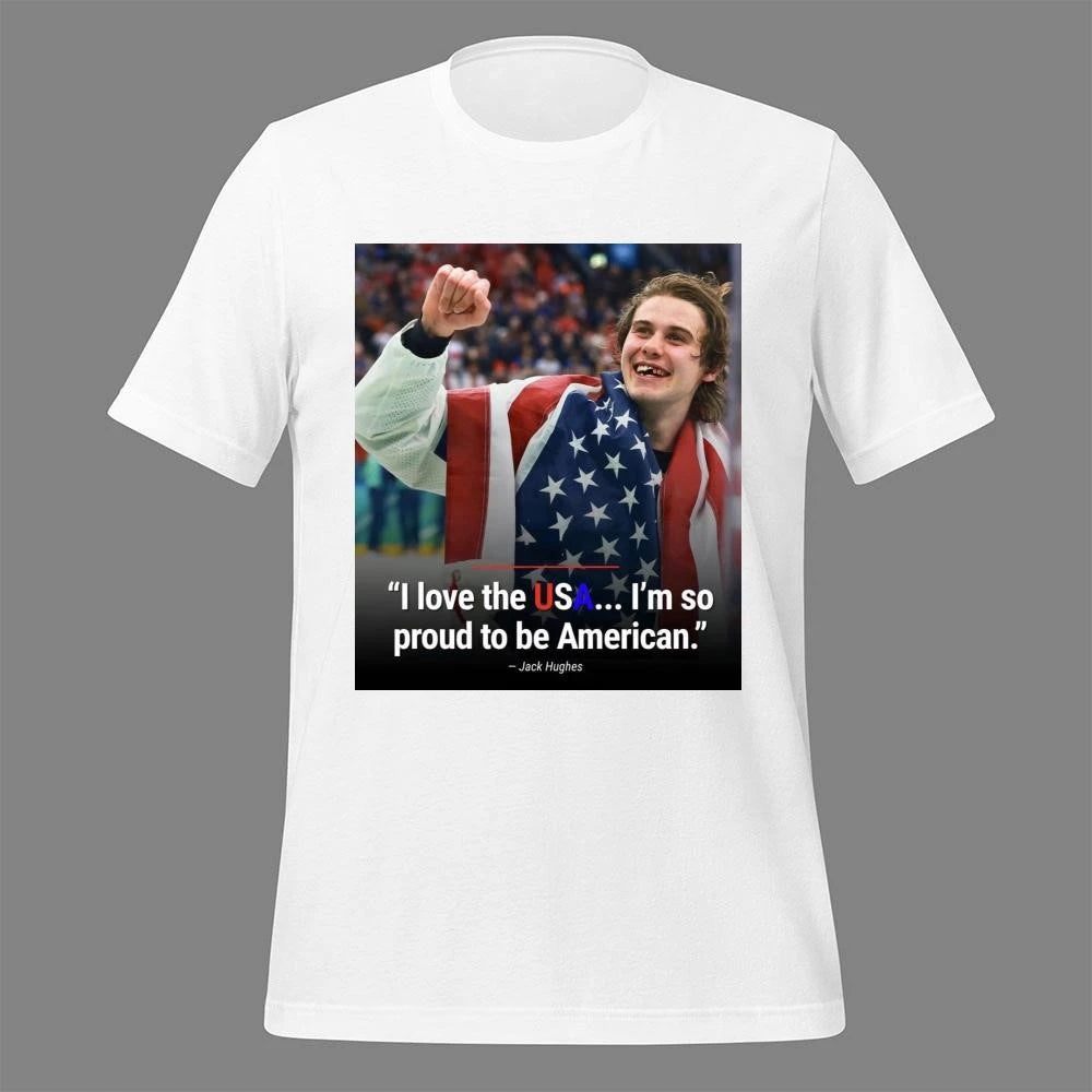 Jack Hughes I Love The USA I’m So Proud To Be America Shirt