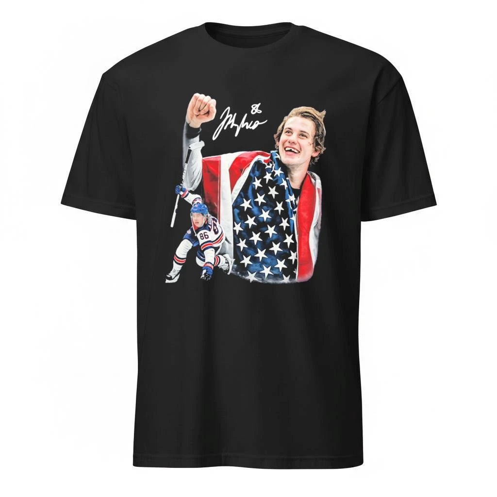 Jack Hughes Signature Hockey Shirt