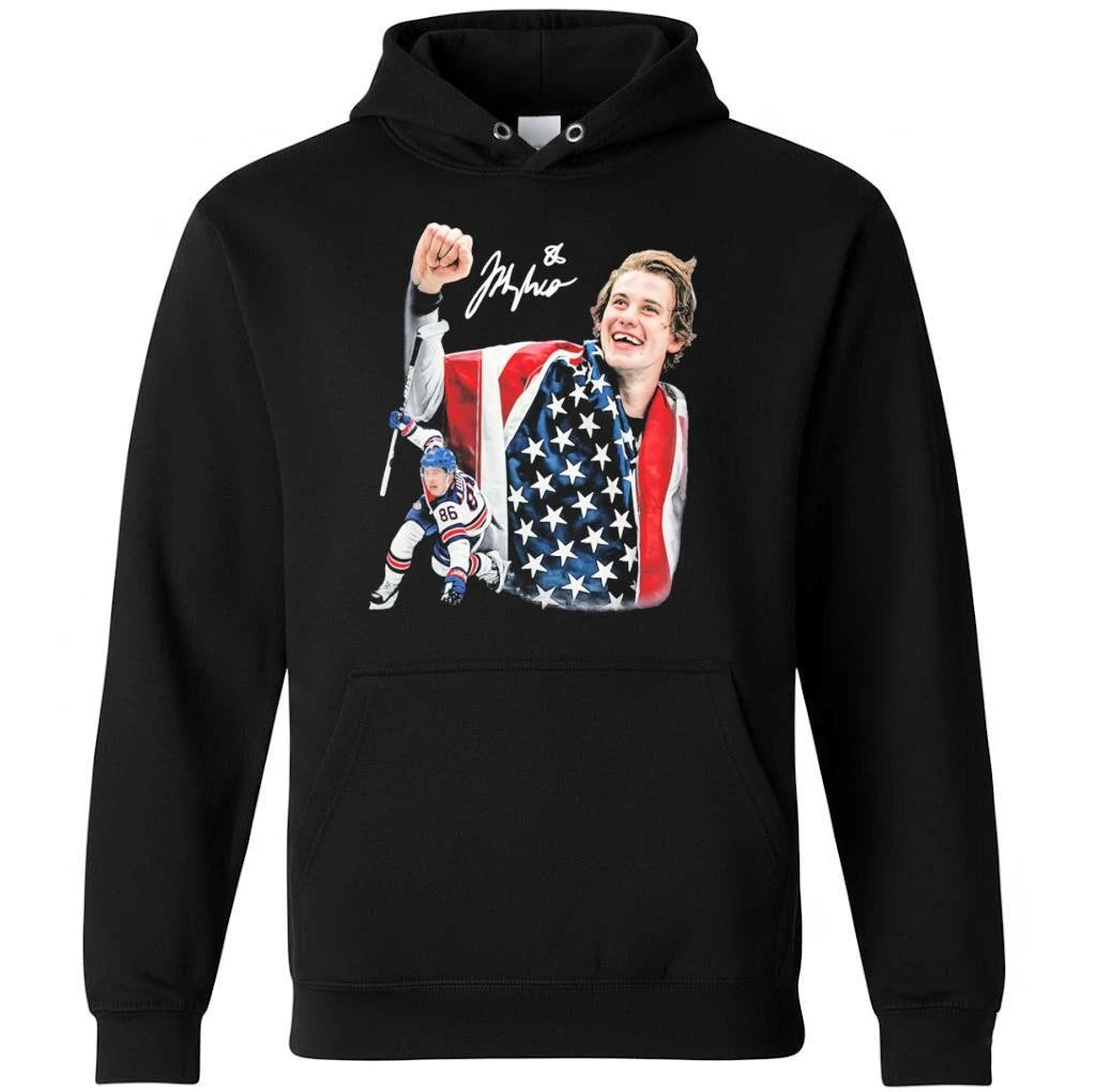 Jack Hughes Signature Hockey Shirt