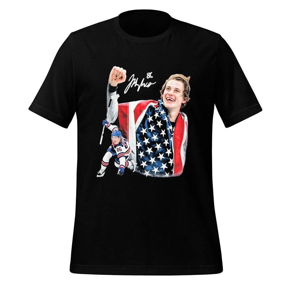 Jack Hughes Signature Hockey Shirt