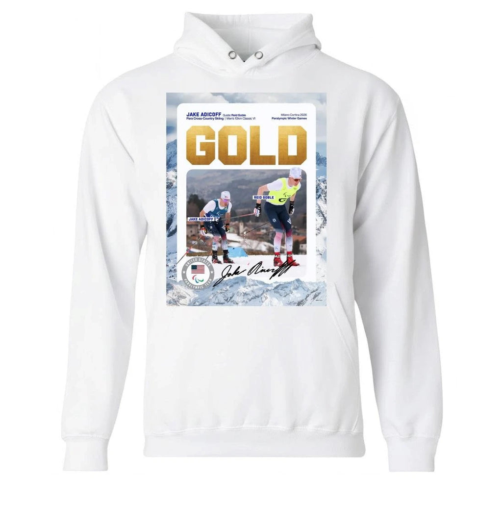 Jake Adicoff Claims The 10km Classic VI Title With Reid Goble Milano Cortina Winter Paralympics 2026 Shirt