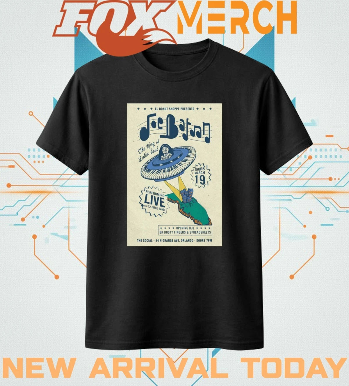 Joe Bataan mar 19 2026 The Social in Orlando FL poster t-shirt