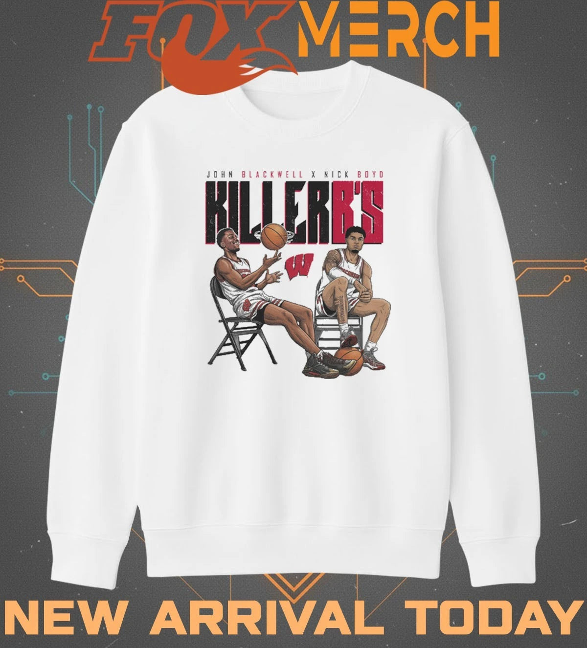 Jonathan Blackwell x Nick Boyd Killer B’s Wisconsin Badgers Chairs t-shirt