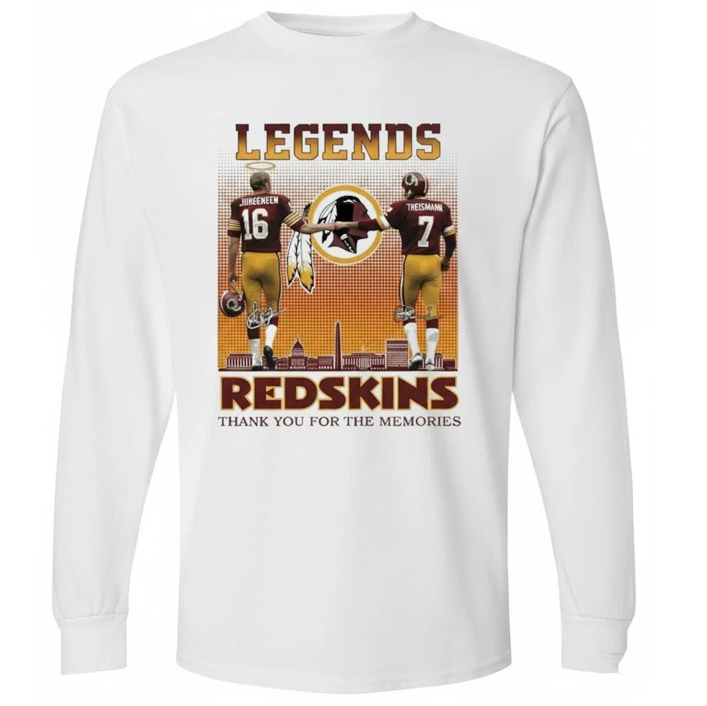 Jurgensen x Theismann Redskins Thank You For The Memories Shirt