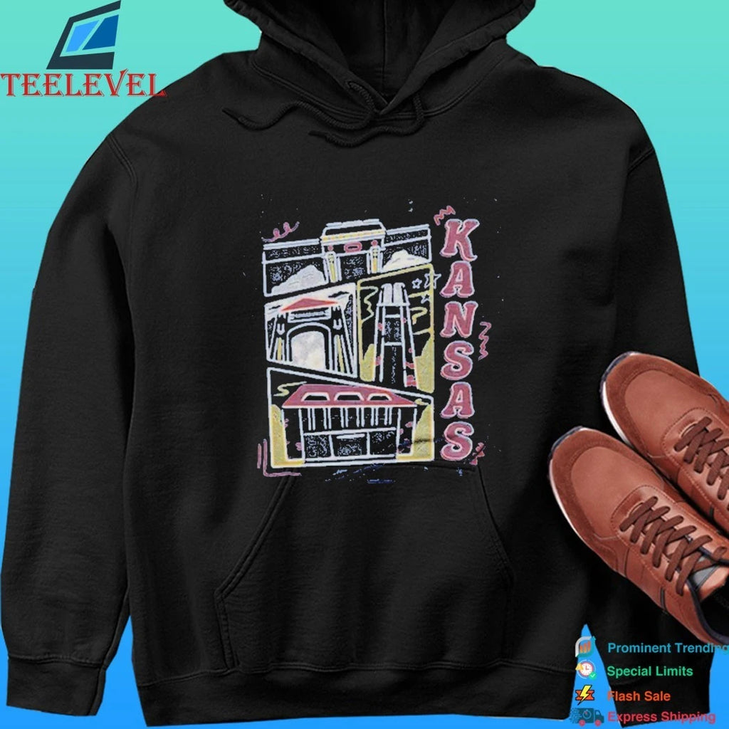 Kansas Campus Landmarks Heather Royal Shirt