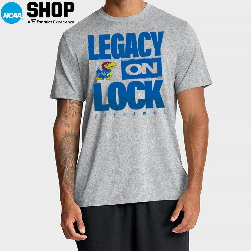 Kansas Jayhawks 2026 Legacy On Lock On-Court March Madness T-Shirt