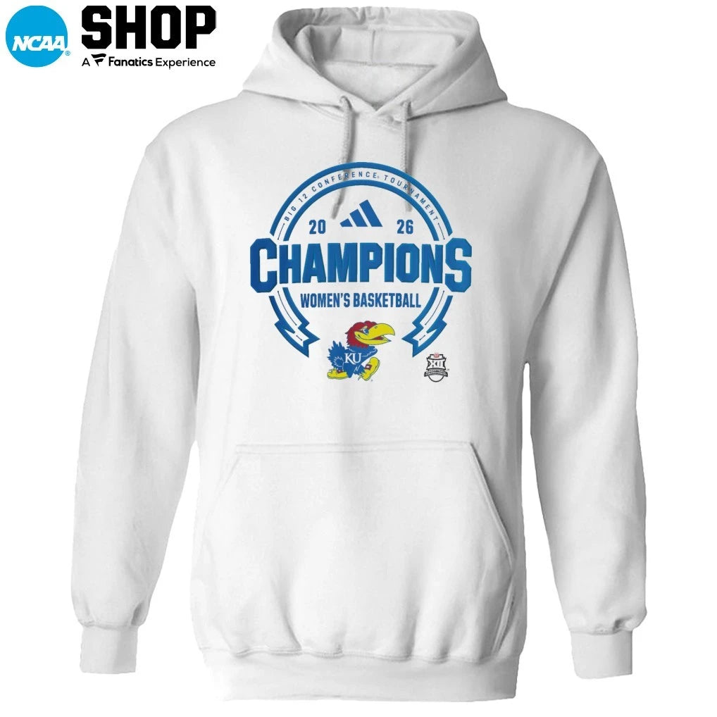 Kansas Jayhawks 2026 Women’s Basketball Big 12 Champions T-Shirt