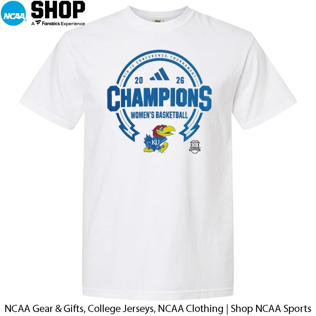 Kansas Jayhawks 2026 Women’s Basketball Big 12 Champions T-Shirt