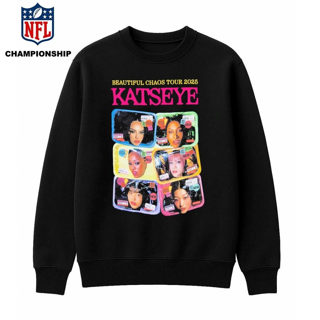 Katseye Beautiful Chaos Tour 2025 Merch Collection Member Visuals Routing Shirt