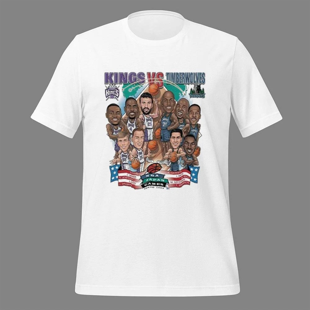 Kings Vs Timberwolves NBA Japan Games Tokyo 1999 Shirt