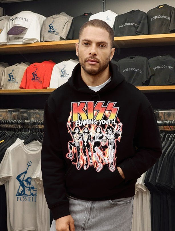 Kiss Flaming Youth God Of Thunder 7 Flaming Youth Single Cover T-shirt