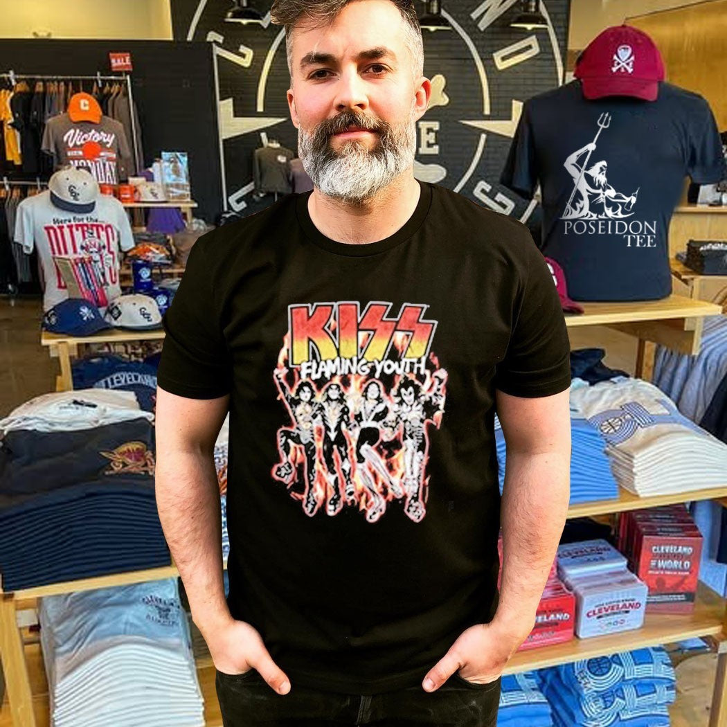 Kiss Flaming Youth God Of Thunder 7 Flaming Youth Single Cover T-shirt