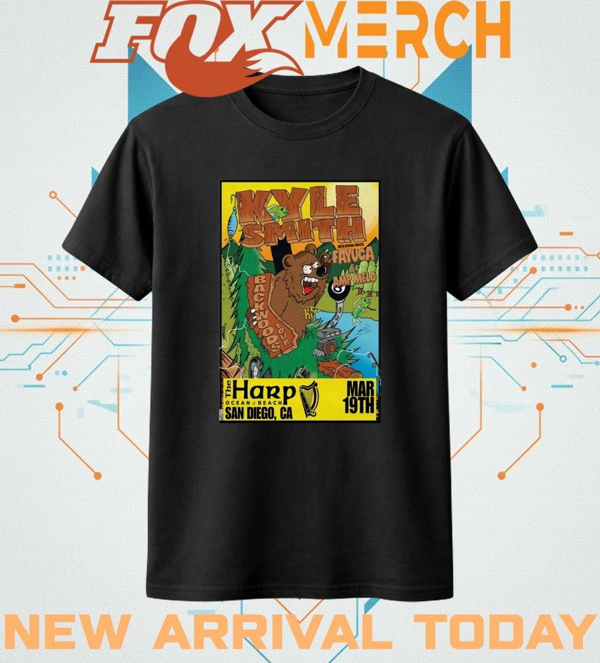 Kyle Smith concert San Diego, The Harp, mar 19, 2026 poster t-shirt