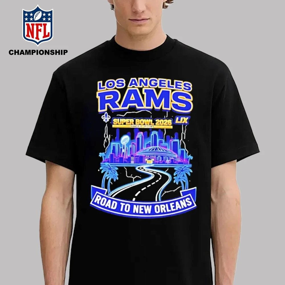 La Rams Road To New Orleans SB 2026 Fan Shirt
