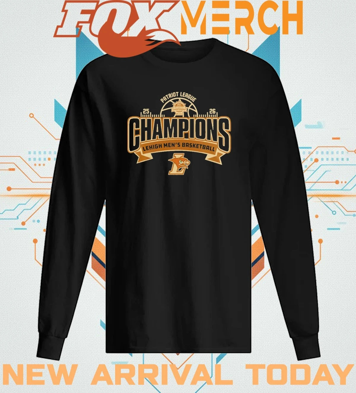 Lehigh Mountain Hawks Men’s Basketball 2026 Patriot League Champions t-shirt