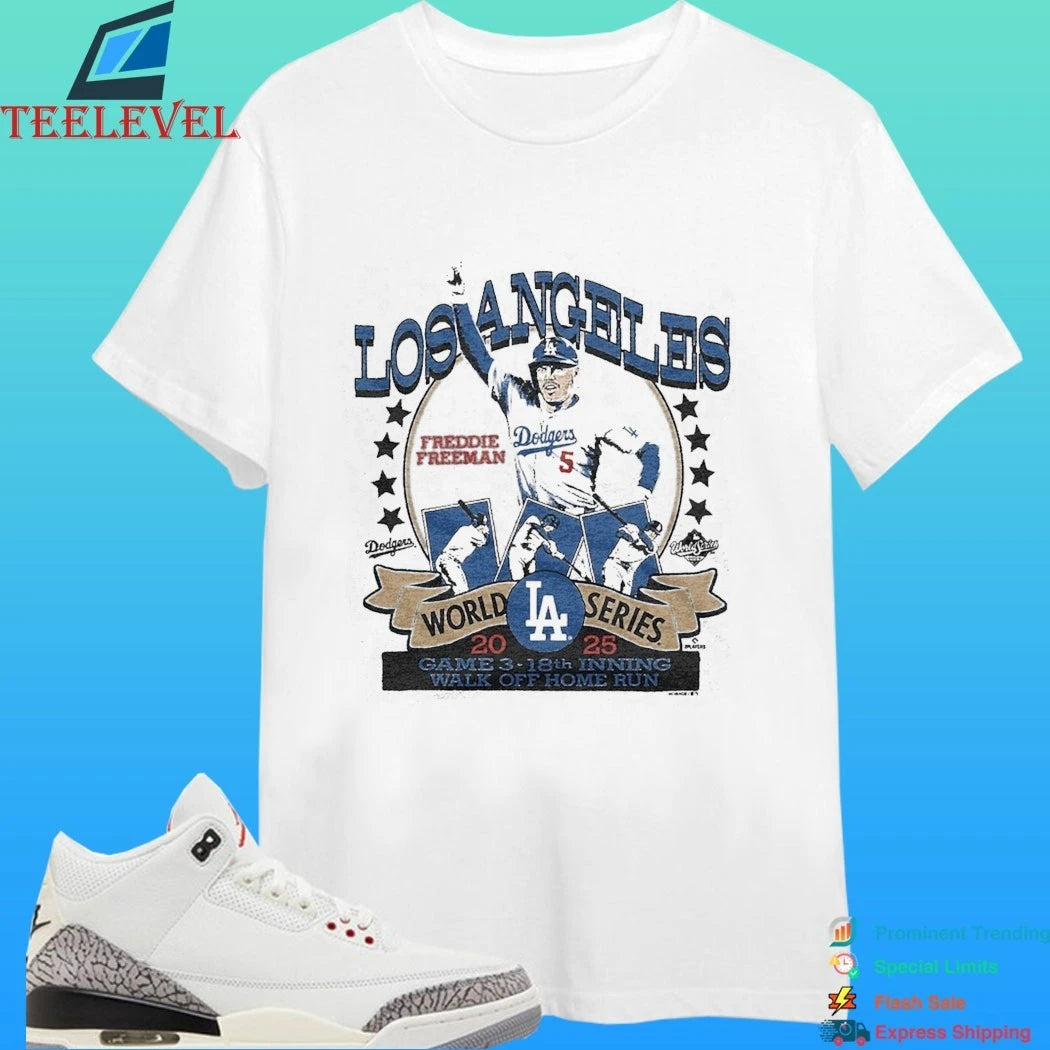 Los Angeles Dodgers Freddie Freeman Gray 2026 Gold Collection Walk Off Shirt