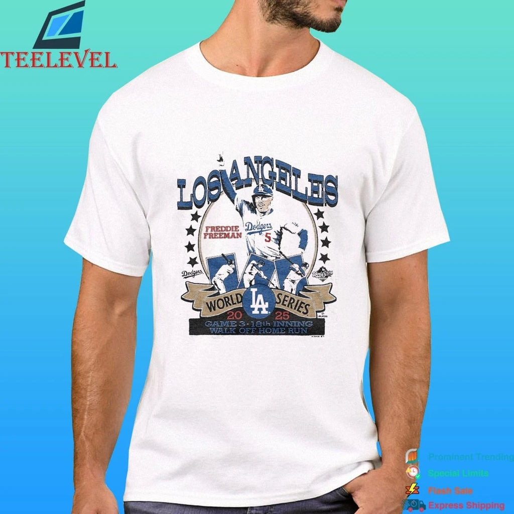 Los Angeles Dodgers Freddie Freeman Gray 2026 Gold Collection Walk Off Shirt